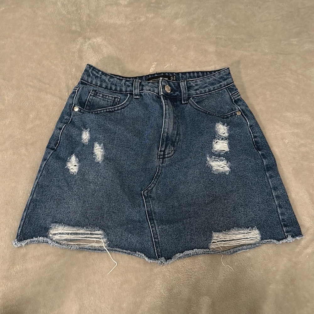 Denim mini skirt